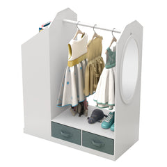 Children's Clothing Storage Racks, Clothing Racks, Children's Wardrobes, Open Hanging Wardrobes With Mirrors