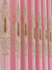 2 Panels European Style High-end Luxury Embroidered Curtains For Modern Bedroom, Without Valance