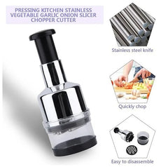 Vegetable Fruit Salad Onion Garlic Food Hand Chopper Cutter Slicer Peeler Dicer