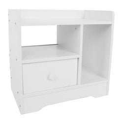 Bedroom Bedside Table Night Stand Cabinet With Drawer Home Storage Organizer White