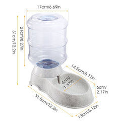 3.5L 1Gal Pet Water Dispenser Self-Dispensing Gravity Pets Water Feeder Automatic Pet Waterer Cat Dog