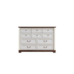 10 Drawer Dresser Chest For Bedroom With Wooden Base And Riser Trim, Wooden Rustic Rustic Chest Of Drawers, Storage Dresser For Bedroom, Living Room