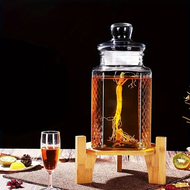 Bamboo Wooden Wine Bottle Cap - Versatile Round & Square Base For Glass Vases, Fish Tanks  Classic Home Decor Craft