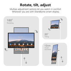 24 Inch Touch Screen 8-core CPU Android OS 128GB Rotation Monitor Built-in Battery With 13MP Camera Rollable Smart Portable TV